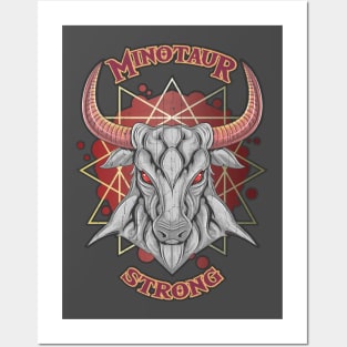 Minotaur Strong for tabletop roleplaying games Posters and Art